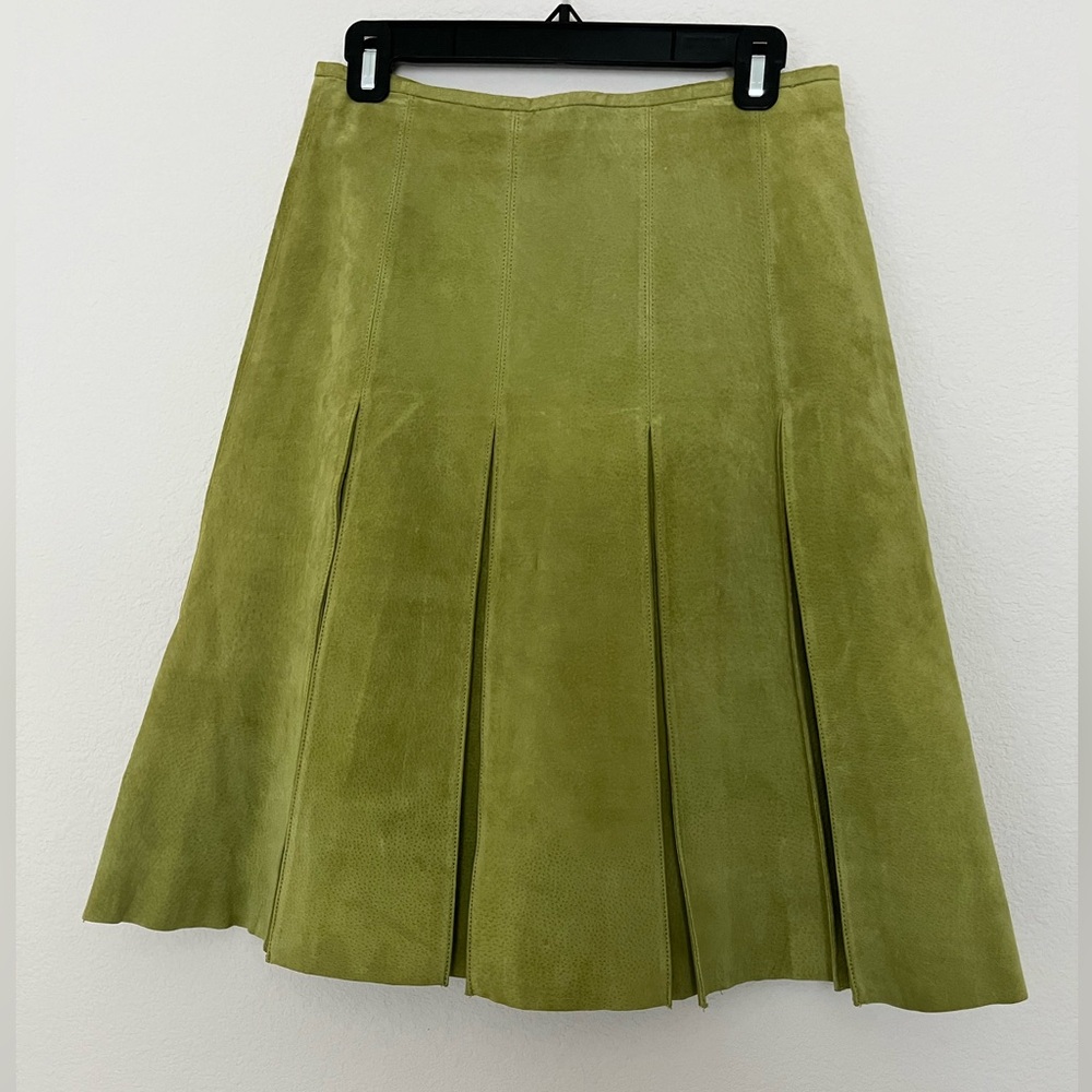 Perfect condition, leather suede A-line skirt